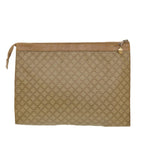 CELINE Macadam Canvas Clutch Bag PVC Leather 2Set Beige Brown  5507
