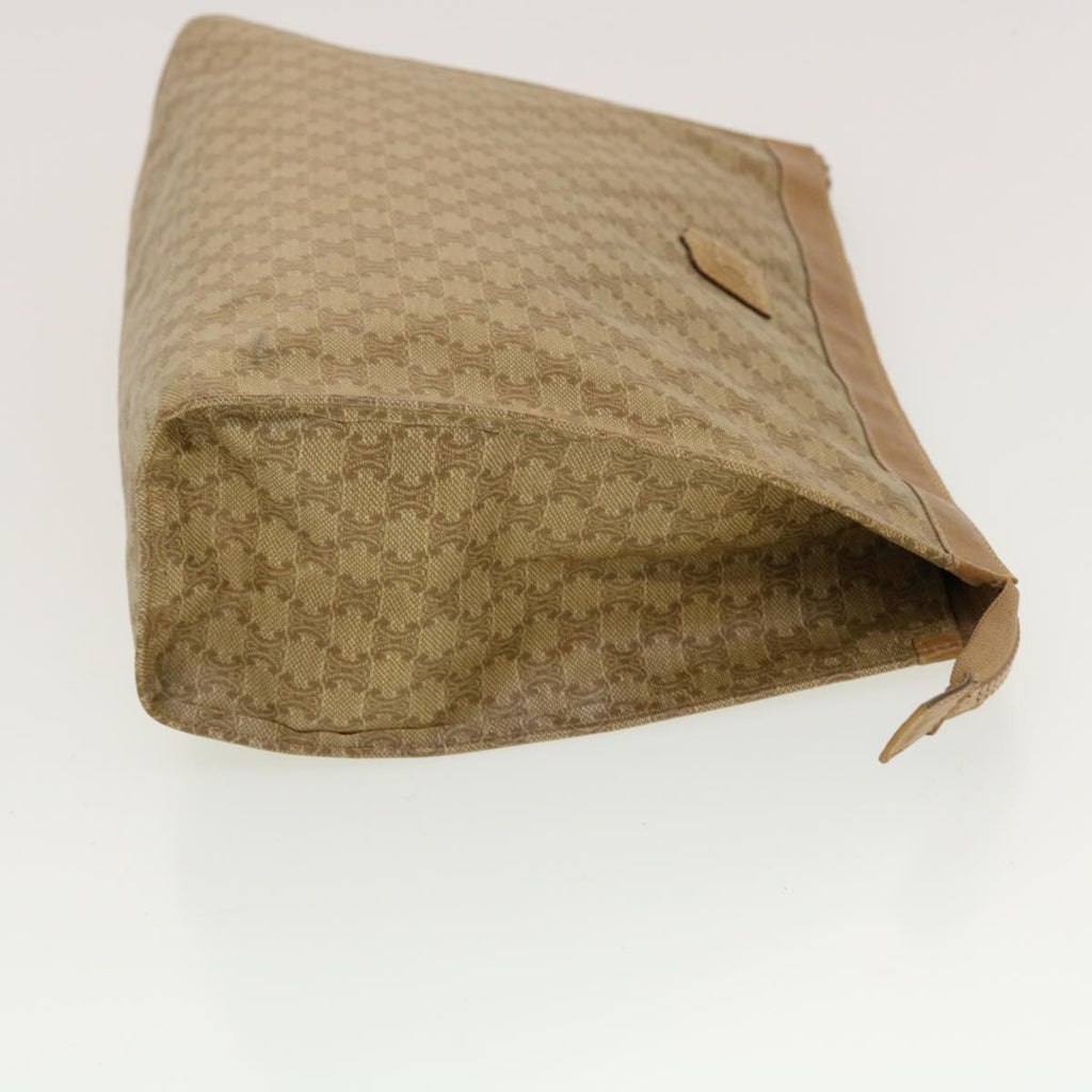 CELINE Macadam Canvas Clutch Bag PVC Leather 2Set Beige Brown  5507