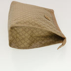 CELINE Macadam Canvas Clutch Bag PVC Leather 2Set Beige Brown  5507