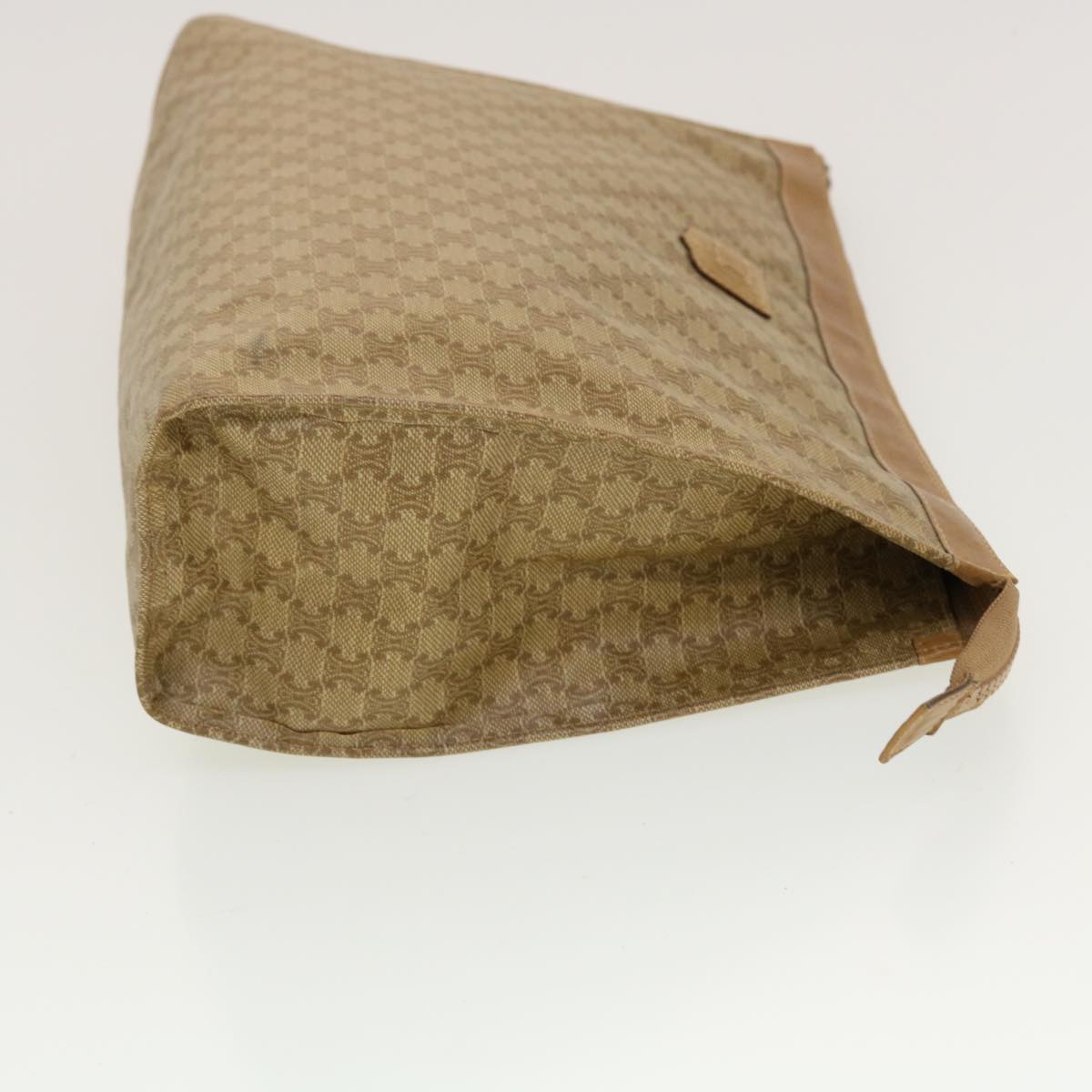 CELINE Macadam Canvas Clutch Bag PVC Leather 2Set Beige Brown  5507