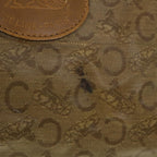 CELINE C Macadam Canvas Boston Bag Brown  5755