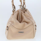 CELINE Shoulder Bag Leather Pink  5788