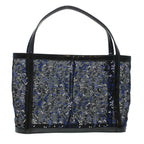 Chloe Mesh Floral Tote Bag Nylon Black bs5942