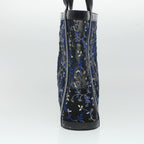 Chloe Mesh Floral Tote Bag Nylon Black bs5942