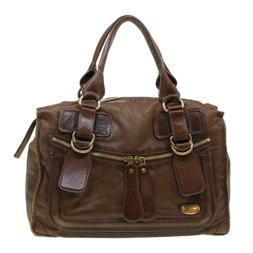 Chloe Tote Bag Leather Brown bs5947