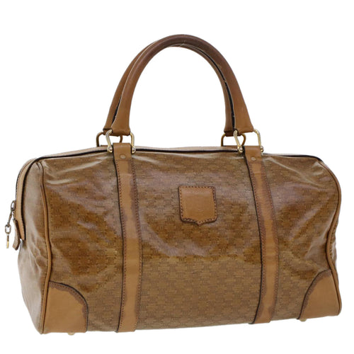 CELINE Macadam Canvas Boston Bag Coated Canvas Brown  6013