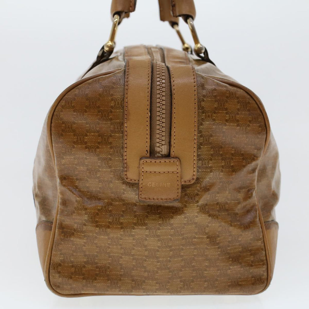 CELINE Macadam Canvas Boston Bag Coated Canvas Brown  6013