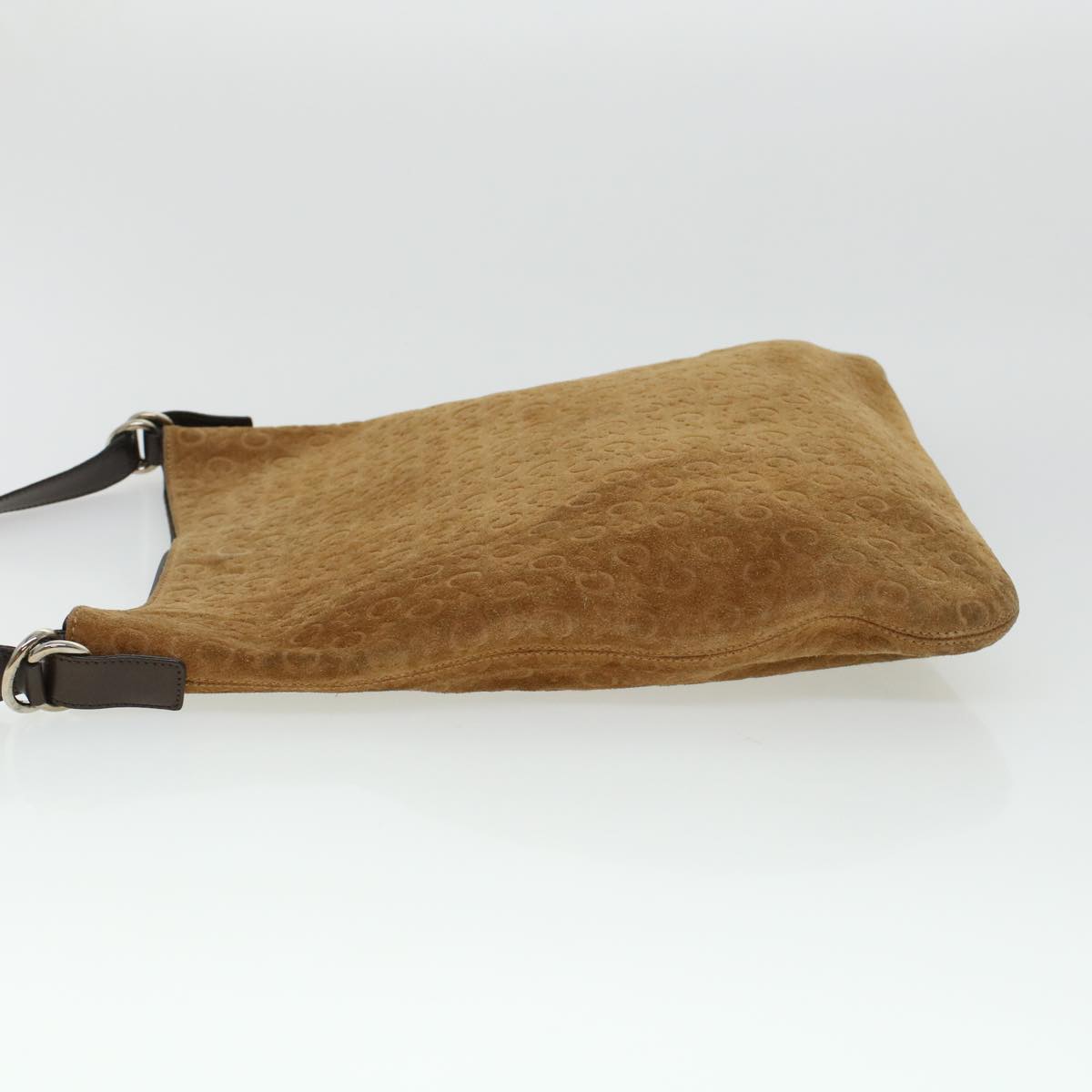 CELINE Macadam Canvas Shoulder Bag Suede PVC Leather 2Set Brown  6014