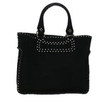 CELINE Hand Bag Suede Black  6034