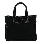 CELINE Hand Bag Suede Black  6034