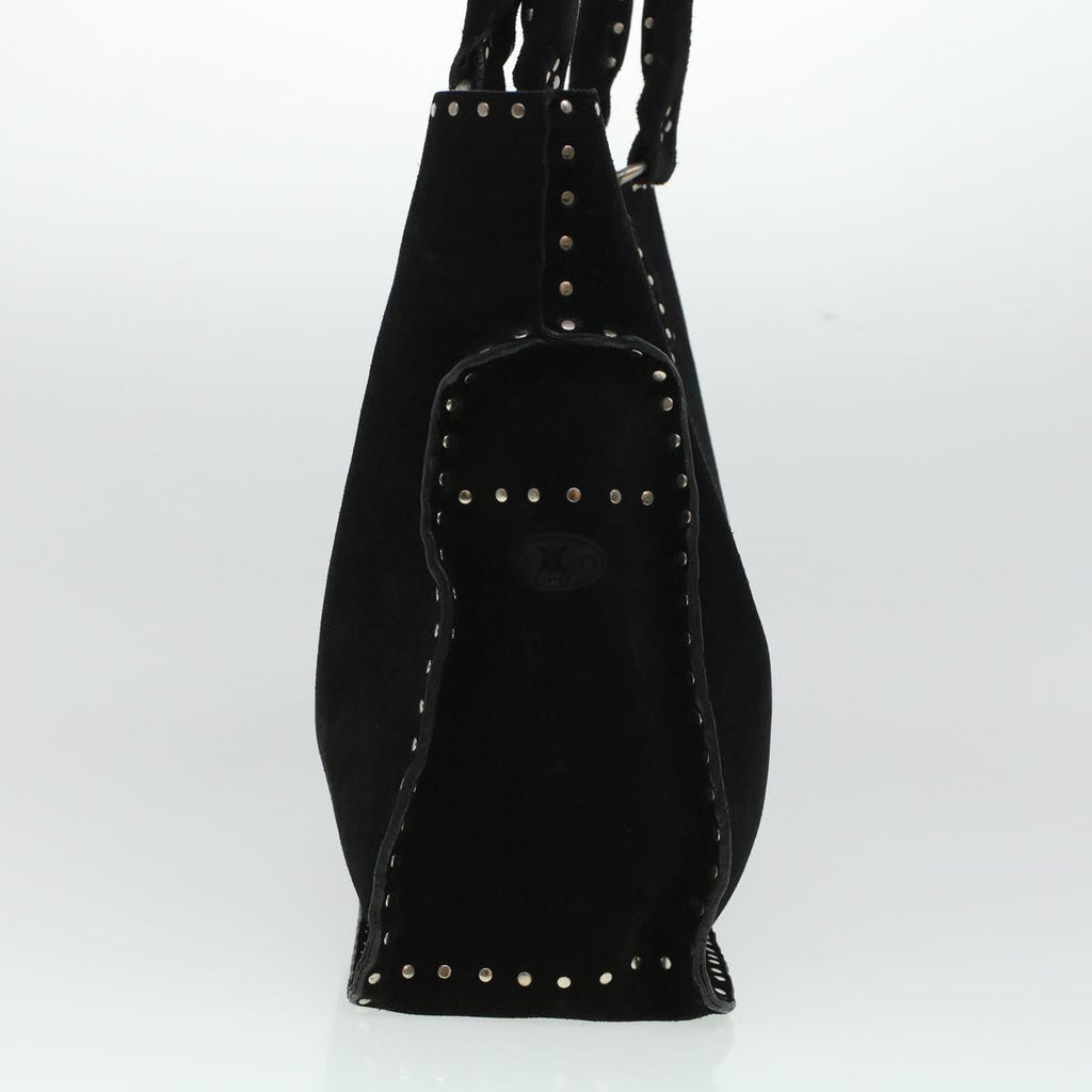 CELINE Hand Bag Suede Black  6034