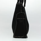 CELINE Hand Bag Suede Black  6034