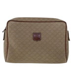 CELINE Macadam Canvas Clutch Bag PVC Leather 2Set Beige Brown  6264