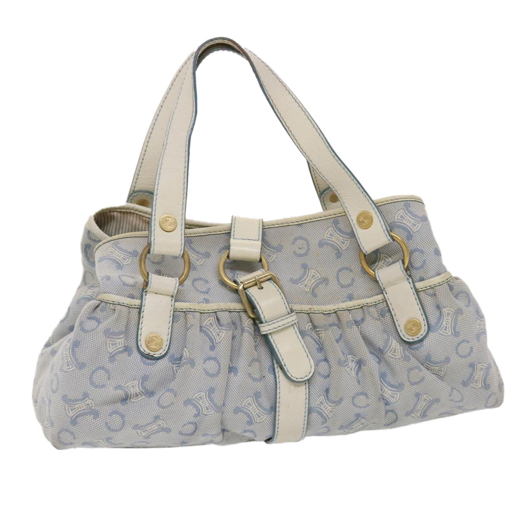 CELINE Paris Macadam Shoulder Bag Canvas Blue Whe  6303