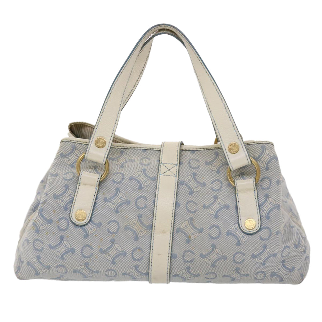 CELINE Paris Macadam Shoulder Bag Canvas Blue Whe  6303