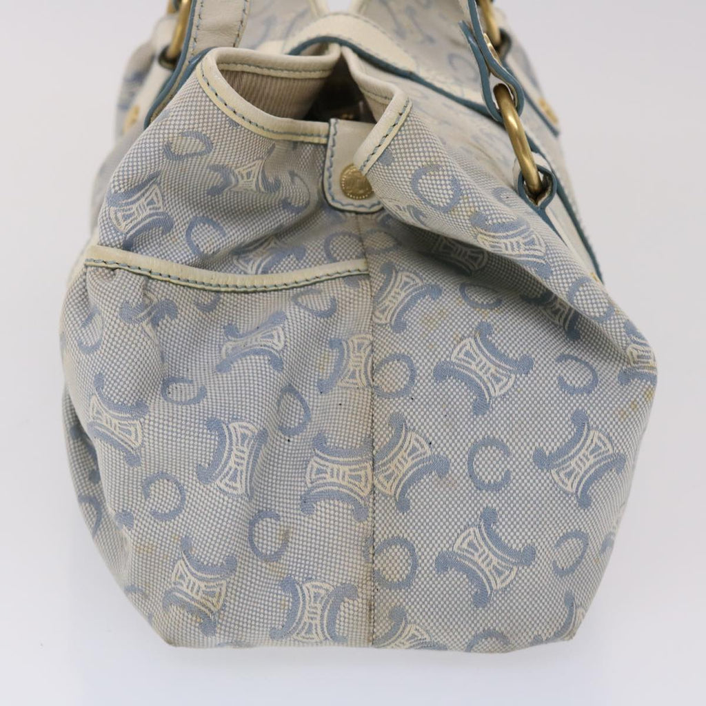 CELINE Paris Macadam Shoulder Bag Canvas Blue Whe  6303
