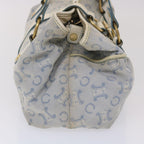 CELINE Paris Macadam Shoulder Bag Canvas Blue Whe  6303