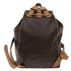 CELINE Macadam Canvas Backpack PVC Leather Brown  6391