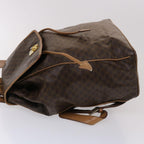 CELINE Macadam Canvas Backpack PVC Leather Brown  6391