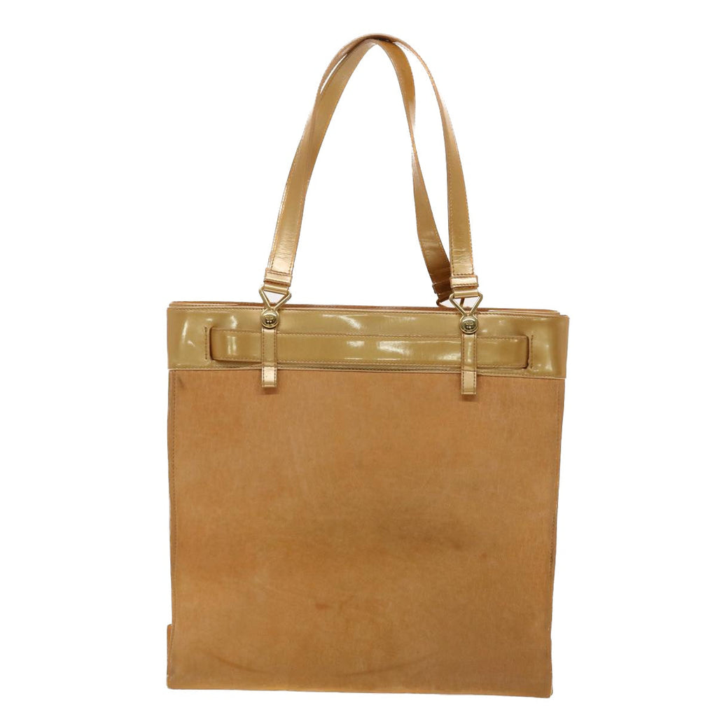 CHRISTIAN DIOR Trotter Canvas Tote Bag Beige Auth bs6841