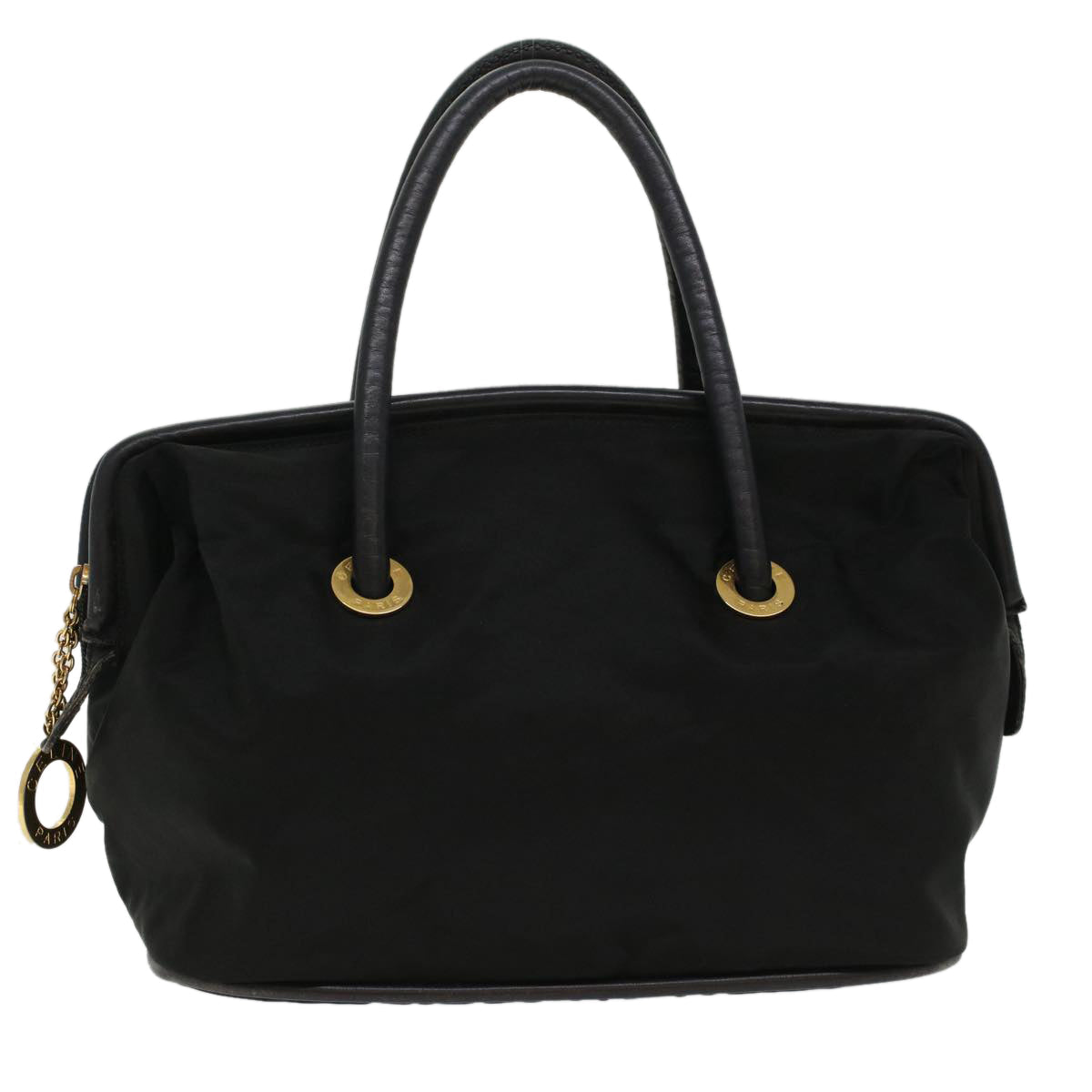 CELINE Shoulder Bag Nylon Black  6872