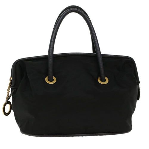 CELINE Shoulder Bag Nylon Black  6872