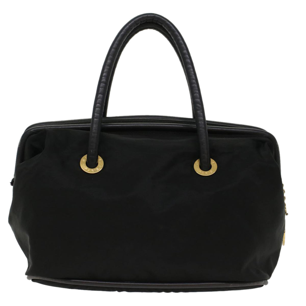 CELINE Shoulder Bag Nylon Black  6872