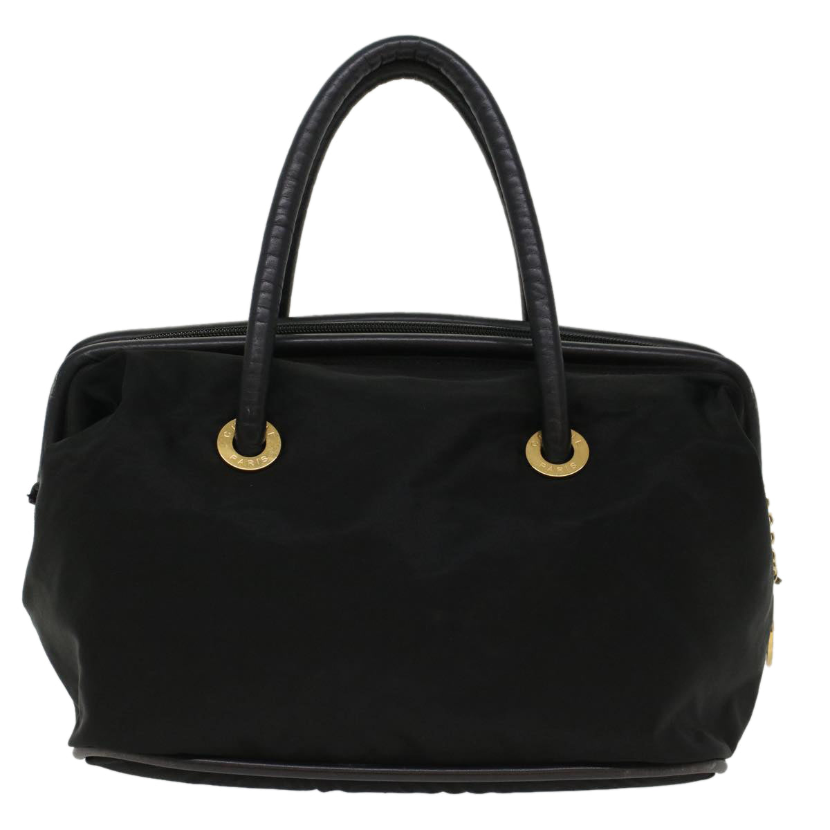 CELINE Shoulder Bag Nylon Black  6872