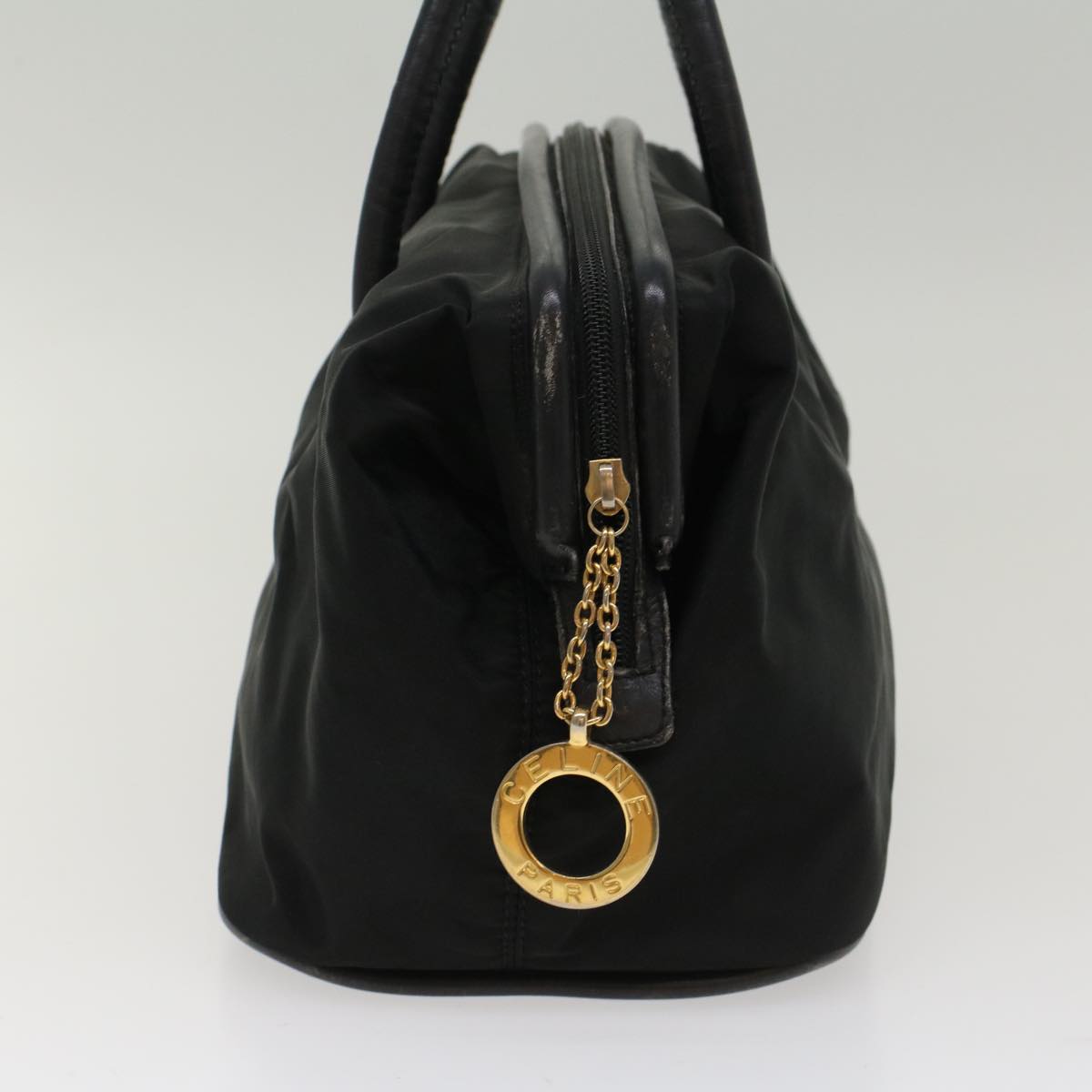 CELINE Shoulder Bag Nylon Black  6872