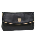 CELINE Clutch Bag Leather Navy  6874