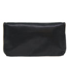 CELINE Clutch Bag Leather Navy  6874