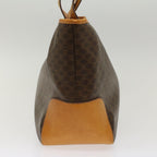 CELINE Macadam Canvas Shoulder Bag PVC Leather Brown  7113