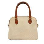 CELINE Macadam Canvas Hand Bag PVC Leather Whe  7123