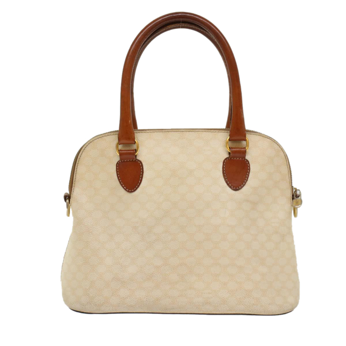 CELINE Macadam Canvas Hand Bag PVC Leather Whe  7123