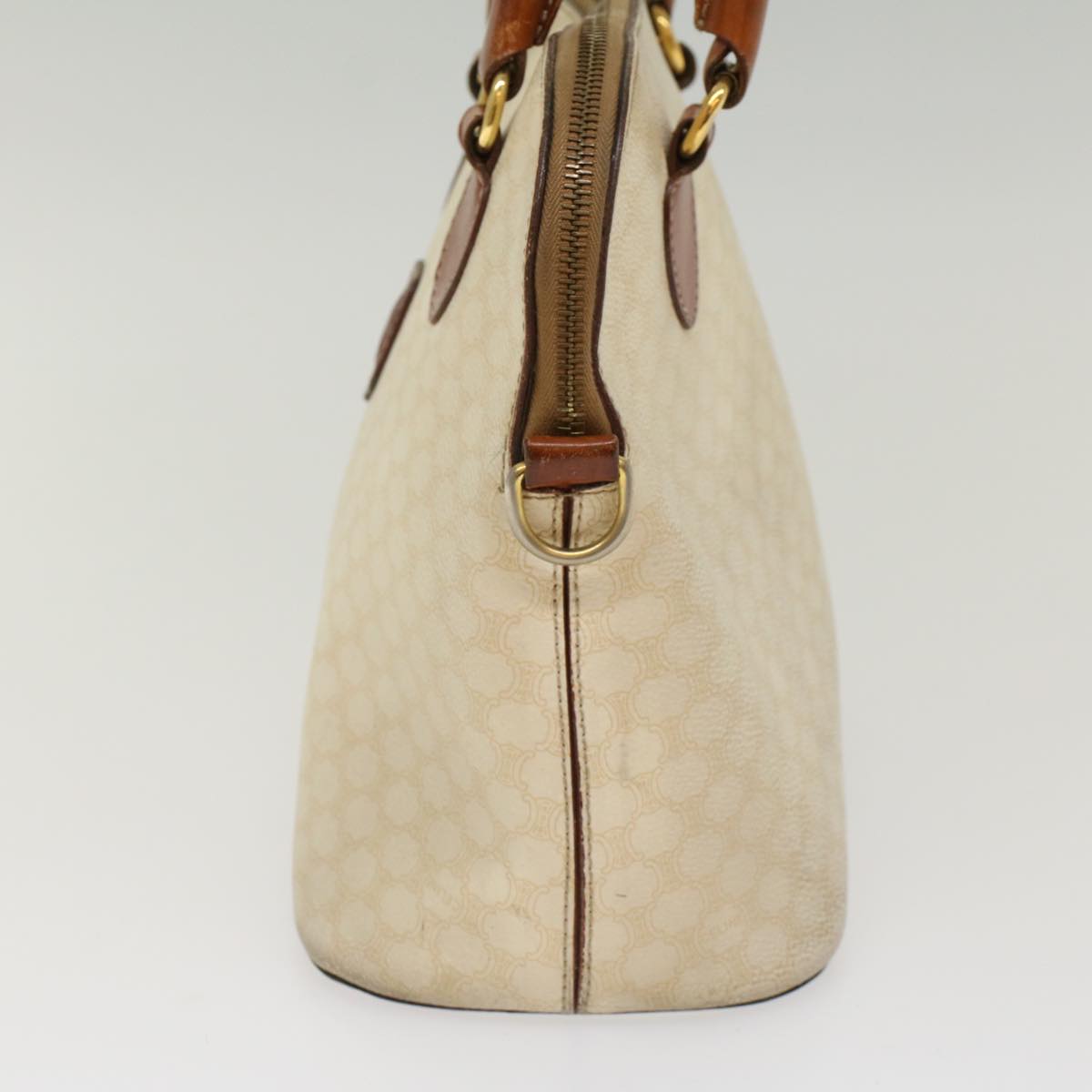 CELINE Macadam Canvas Hand Bag PVC Leather Whe  7123