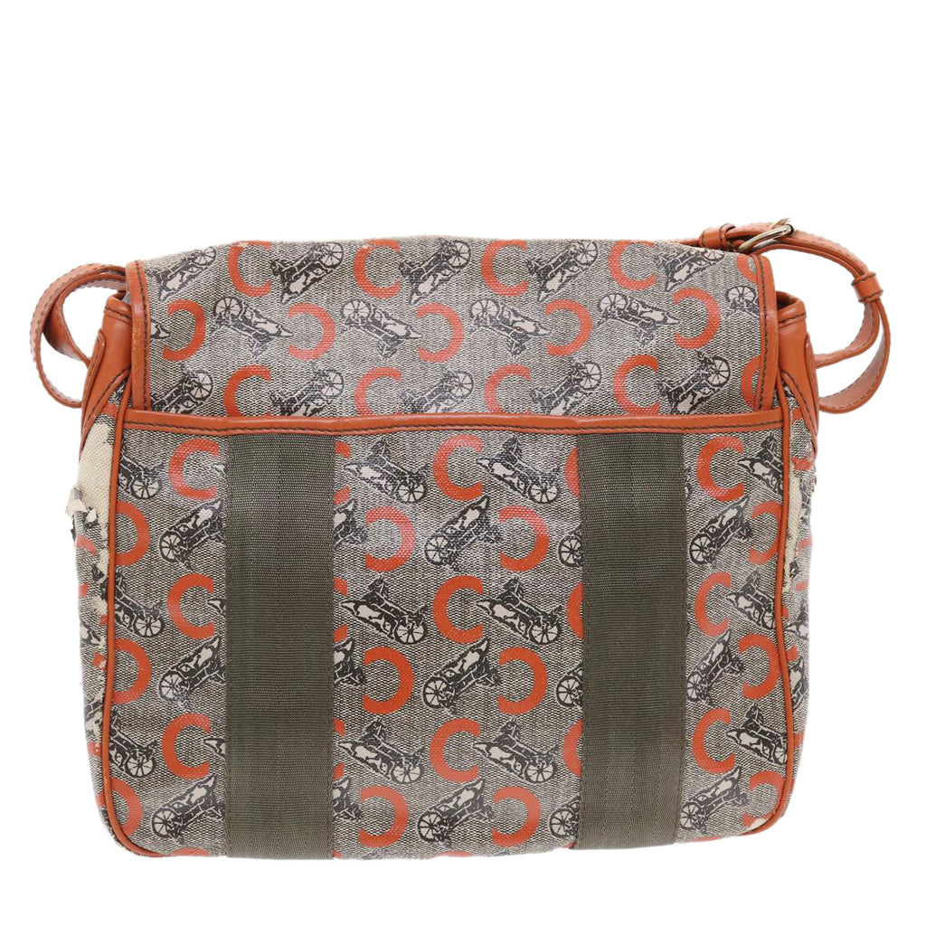 CELINE C Macadam Canvas Shoulder Bag Gray  7140