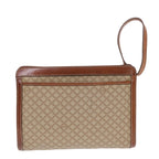 CELINE Macadam Canvas Clutch Bag PVC Leather Beige Brown  7213