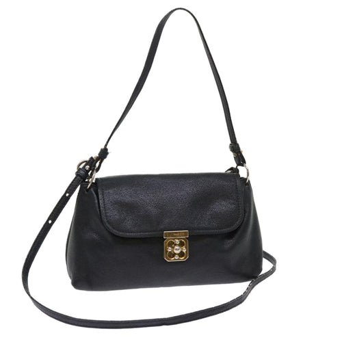 Chloe Shoulder Bag Leather Black bs7243