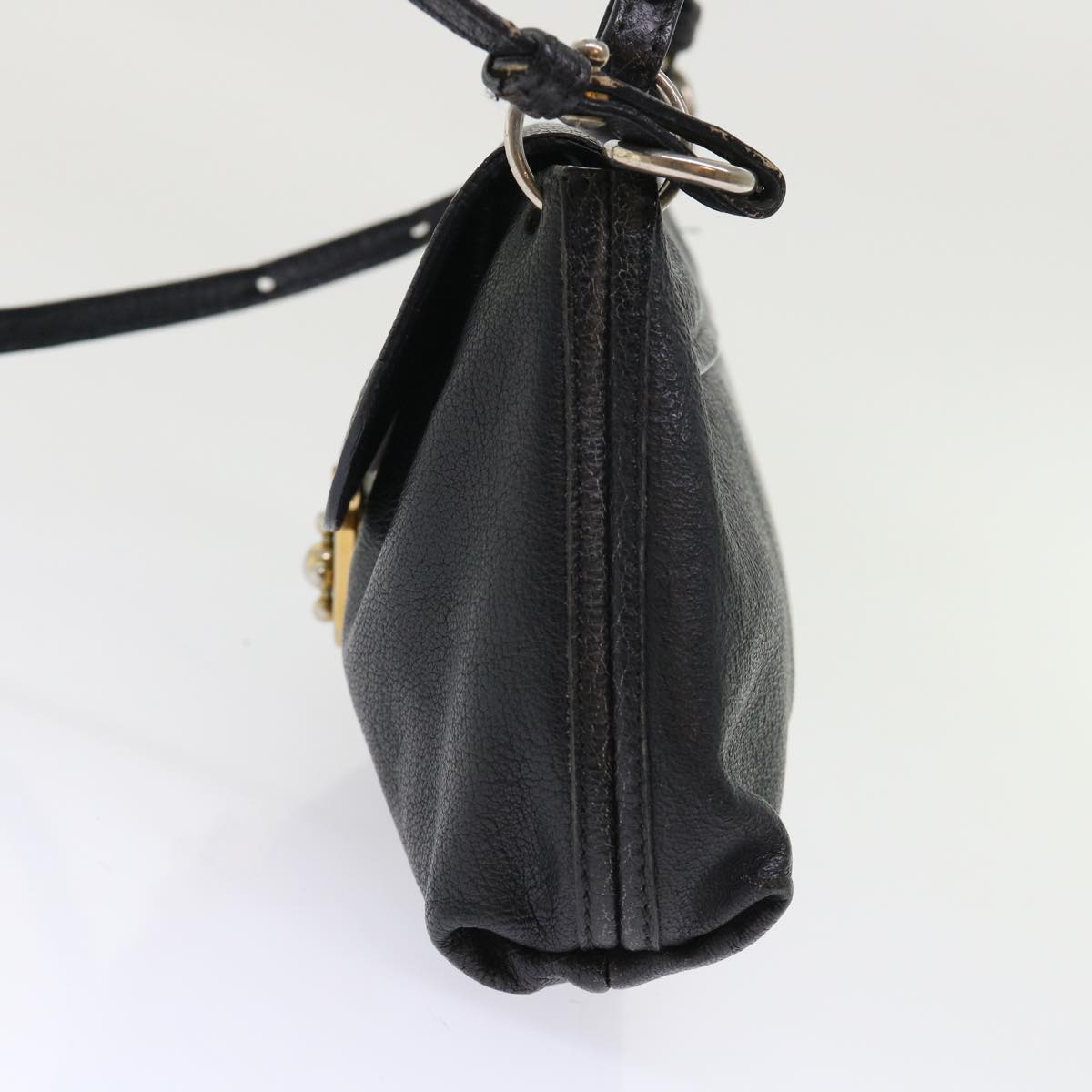 Chloe Shoulder Bag Leather Black bs7243