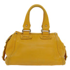 CELINE Hand Bag Leather Yellow  7391