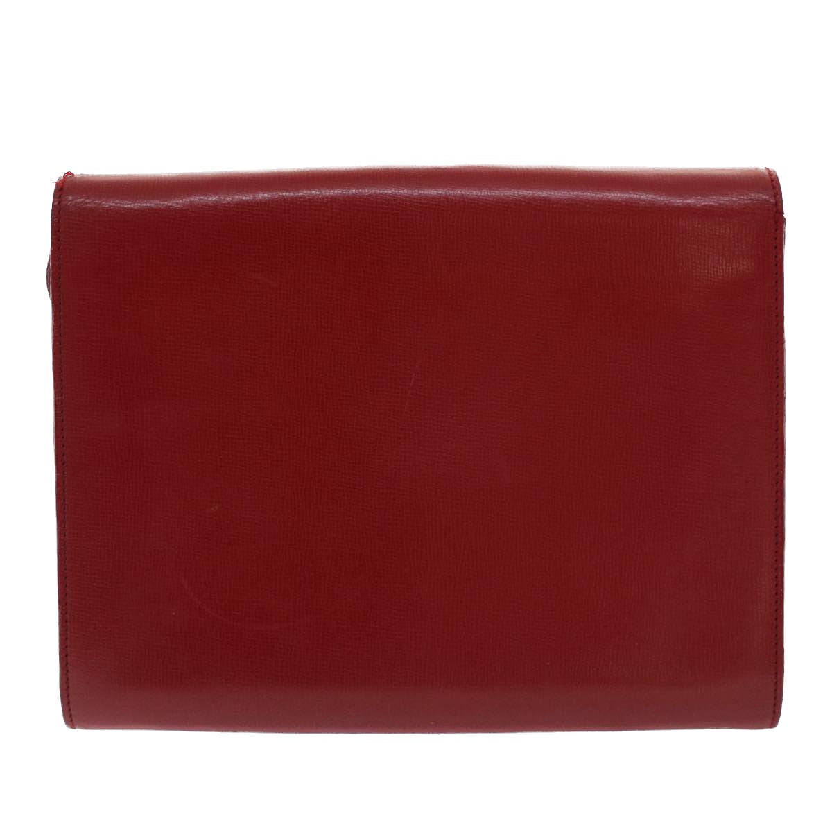 CHRISTIAN DIOR Pouch Shoulder Bag Leather 2Set Red Black Auth bs7409