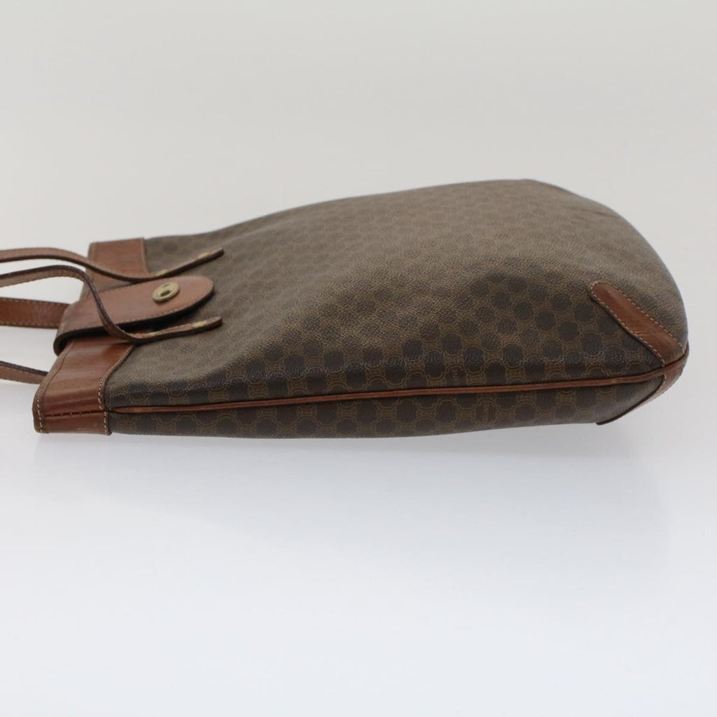 CELINE Macadam Canvas Shoulder Bag PVC Leather Brown  7491