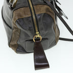 Chloe Shoulder Bag Leather 2way Gray Brown bs7495