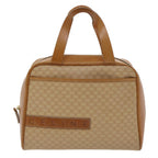 CELINE Macadam Canvas Hand Bag PVC Leather 2Set Beige Brown  7502