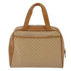 CELINE Macadam Canvas Hand Bag PVC Leather 2Set Beige Brown  7502