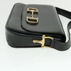CELINE Shoulder Bag Leather Black  7529