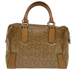 CELINE C Macadam Canvas Boston Bag Beige  7533