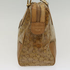 CELINE C Macadam Canvas Boston Bag Beige  7533