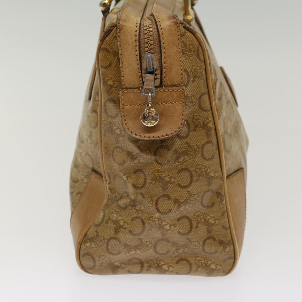 CELINE C Macadam Canvas Boston Bag Beige  7533