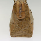 CELINE C Macadam Canvas Boston Bag Beige  7533